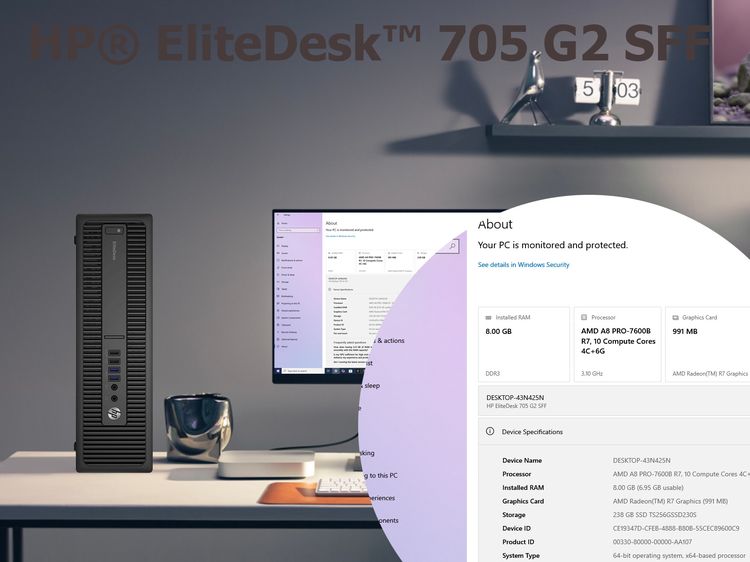 คอมพิวเตอร์เดสก์ท็อป HP® EliteDesk™ 705 G2 SFF With Upgraded-Parts เฉพาะตัวเครื่อง (ไม่รวมจอภาพ) ราคาขาย 2,570 บาท รวมค่าส่งแบบEMS ทั่วไทย รูปที่ 5