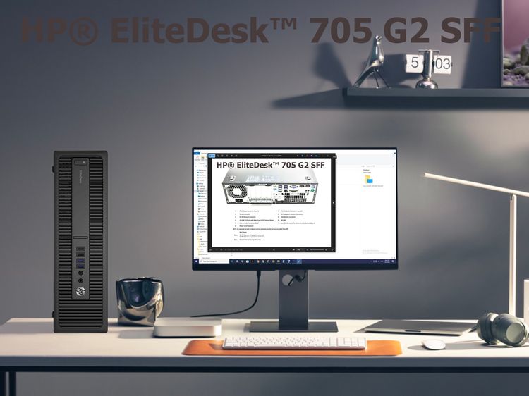 คอมพิวเตอร์เดสก์ท็อป HP® EliteDesk™ 705 G2 SFF With Upgraded-Parts เฉพาะตัวเครื่อง (ไม่รวมจอภาพ) ราคาขาย 2,570 บาท รวมค่าส่งแบบEMS ทั่วไทย รูปที่ 4
