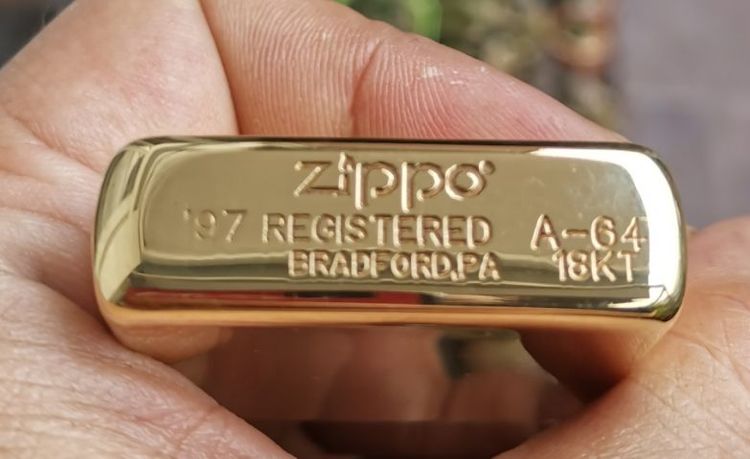 ไฟแช็คทองคำแท้ Vintage Zippo​ 18k​ Solid​ Gold​ ปี​ 1997​ สุดแล้วครับ ราคาแบ่งปันครับ รูปที่ 9