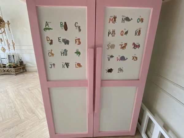 เตียงสองชั้น 4 ฟุต สำหรับเด็ก พร้อมตู้เสื้อผ้า สีขาว,ชมพู รูปที่ 7