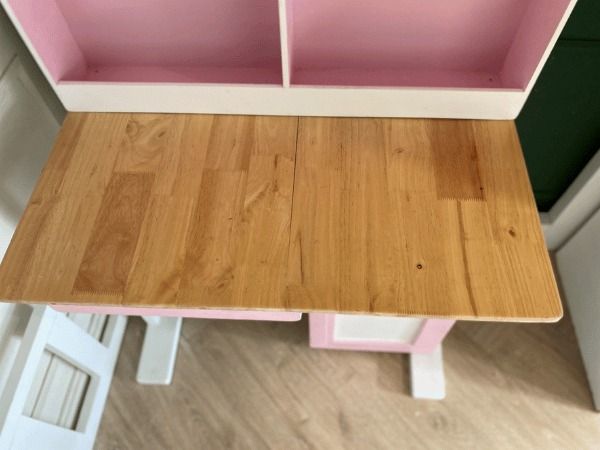 เตียงสองชั้น 4 ฟุต สำหรับเด็ก พร้อมตู้เสื้อผ้า สีขาว,ชมพู รูปที่ 13