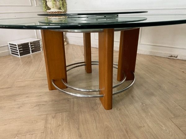 ชุดโต๊ะอาหาร 8 ที่นั่ง กระจกทรงกลม พร้อมจานหมุนตรงกลาง รูปที่ 10