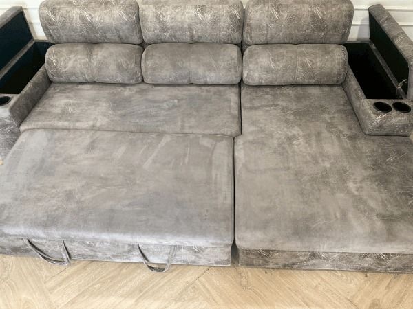 โซฟาเบด 3 ที่นั่ง เบาะหนัง สีเทา รูปที่ 10