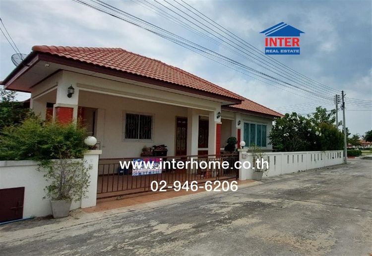 บ้านเดี่ยว 1 ชั้น 89.9 ตร.ว. หมู่บ้านฐานมั่นคง15 ซอยเอราวัณ27 ถนนเลียบคลองสอง ถนนเราวัณ1 คลองหลวง ปทุมธานี