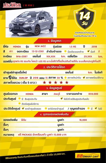 Honda Jazz 2018 1.5 RS i-VTEC Sedan เบนซิน ไม่ติดแก๊ส เกียร์อัตโนมัติ เทา รูปที่ 2