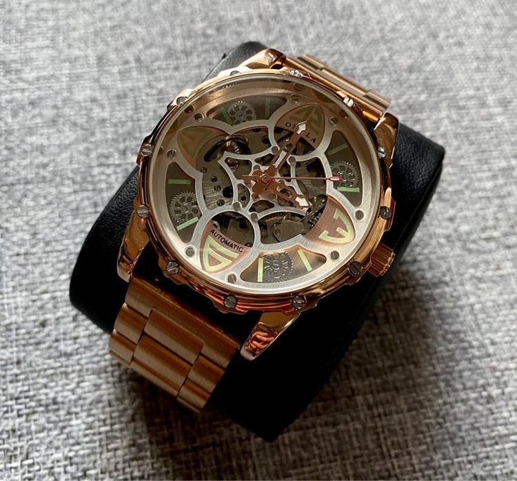 นาฬิกาหน้าปัดออกแบบพิเศษ ระบบออโต้ สายสแตนเลส รูปที่ 5