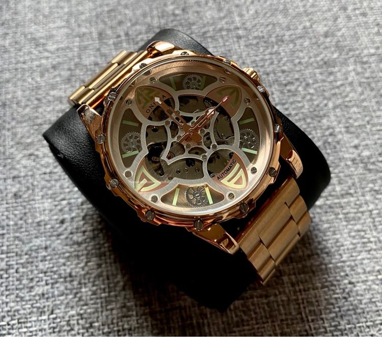 นาฬิกาหน้าปัดออกแบบพิเศษ ระบบออโต้ สายสแตนเลส รูปที่ 6