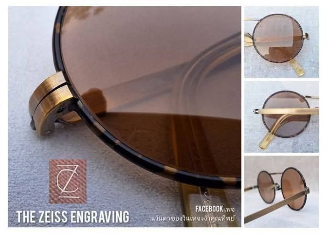สุดยอดหัตถศิลป์แว่นตาโดยช่างฝีมือแห่งกรุงโตเกียว  GROOVER กรูฟเวอร์ ซีรีส์ที่โด่งดังที่สุด โมเดลอาร์ติสท์ หยดน้ำ–กลม ไททาเนียมบริสุทธ์–สีทองโบราณ เลนส์กระจกพระเจ้า CARL ZEISS JENA Germany...Authentic GROOVER SPECTACLES Handcrafted in Japan รูปที่ 5