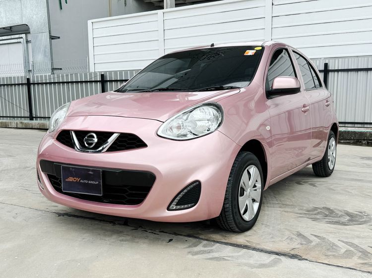 รถ Nissan March 1.2 E สี ชมพู