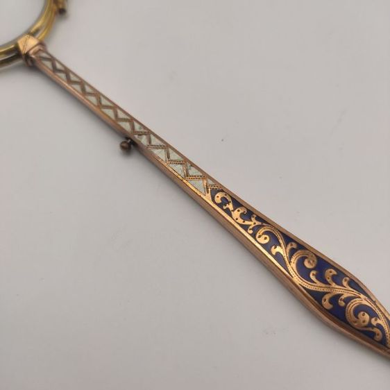 แว่นตาโบราณ แว่นดูโอเปร่า แว่นขยาย โบราณ ยุค 1900s 14K สวยแนว Art deco  รูปที่ 5