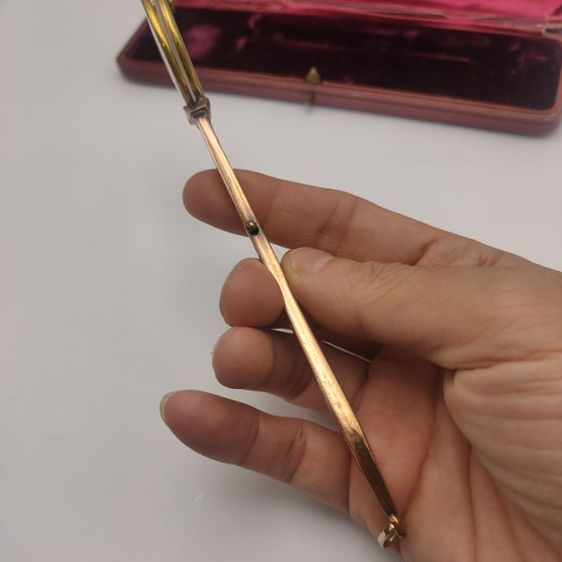 แว่นตาโบราณ แว่นดูโอเปร่า แว่นขยาย โบราณ ยุค 1900s 14K สวยแนว Art deco  รูปที่ 7