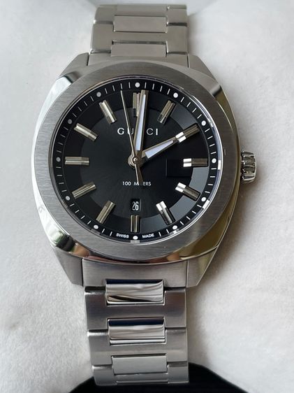 ดำ GUCCI GG2570 41 mm Black Dial Quartz Men’s Watch Swiss Watch YA142302