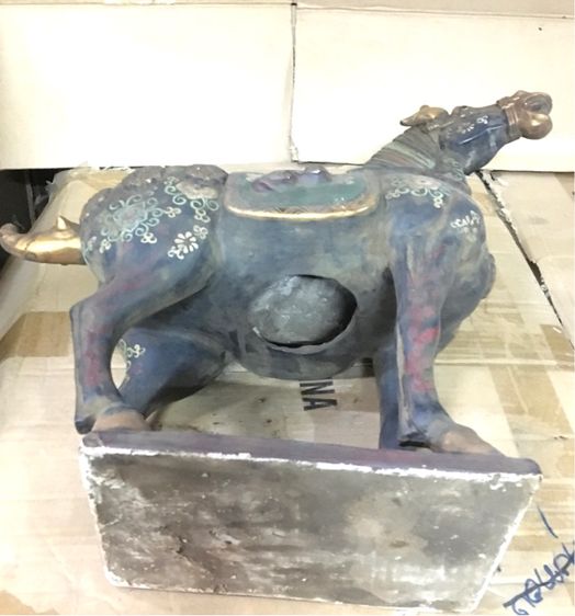 ม้า ดินเผา เคลือบคู่ใหญ่ สะสม รูปที่ 5