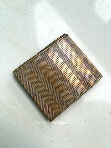 ตลับซิกาแรต ทองเหลือง โบราณเก่าสะสม