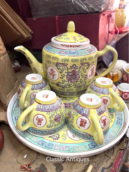 กาน้ำชา กังไสเขียนสี สะสม รูปที่ 3