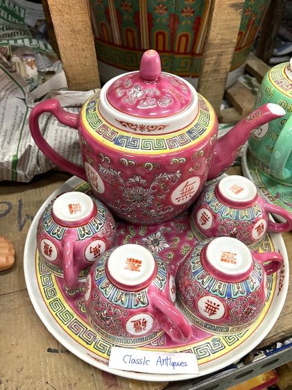 กาน้ำชา กังไสเขียนสี สะสม รูปที่ 4