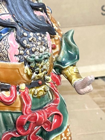 เทพเจ้ากวนอู บัญชาการ เนื้อดินปั้นเก่าสะสม รูปที่ 10