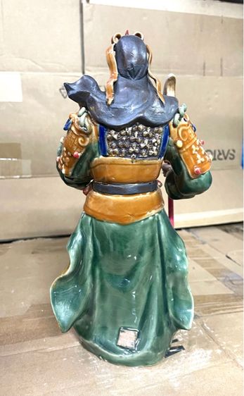 เทพเจ้ากวนอู บัญชาการ เนื้อดินปั้นเก่าสะสม รูปที่ 5