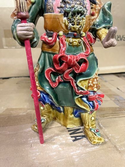 เทพเจ้ากวนอู บัญชาการ เนื้อดินปั้นเก่าสะสม รูปที่ 3