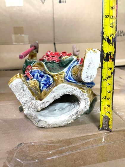 เทพเจ้ากวนอู บัญชาการ เนื้อดินปั้นเก่าสะสม รูปที่ 15