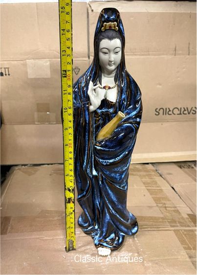 รูปปั้น เจ้าแม่กวนอิม เคลือบสีจูซาสะสม รูปที่ 16