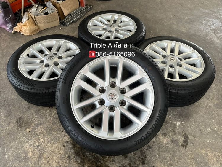 Enkai อะลูมิเนียมอัลลอย 17" ✨ล้อแม็ก 6รู139✨Toyota ขอบ 17 พร้อมยาง 215-55-17 Bridgestone💥ปลายปี 22💥🚘ใส่กับ รถตู้ Commuter 6รู139 ได้เลย