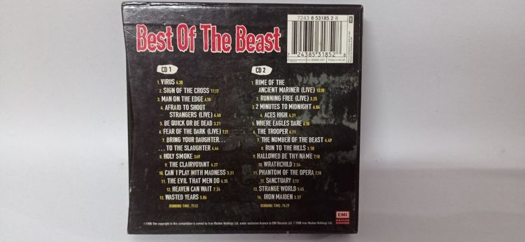 CD เพลงแผ่นแท้ IRON MAIDEN แผ่นคู่ Best of the Beast รูปที่ 2