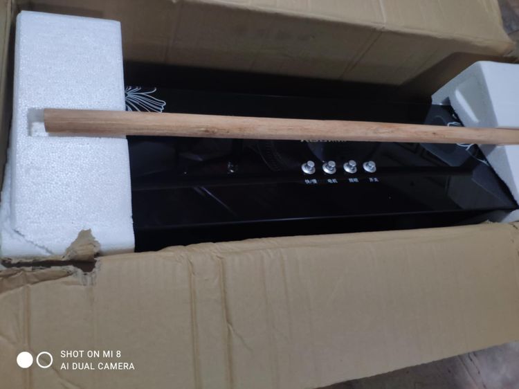 เครื่องดูดควัน kitchen hood ตัวกรองไขมัน พร้อม ท่อลม หน้ากระจก เครื่องดูดควันในครัวของใหม่ รูปที่ 6