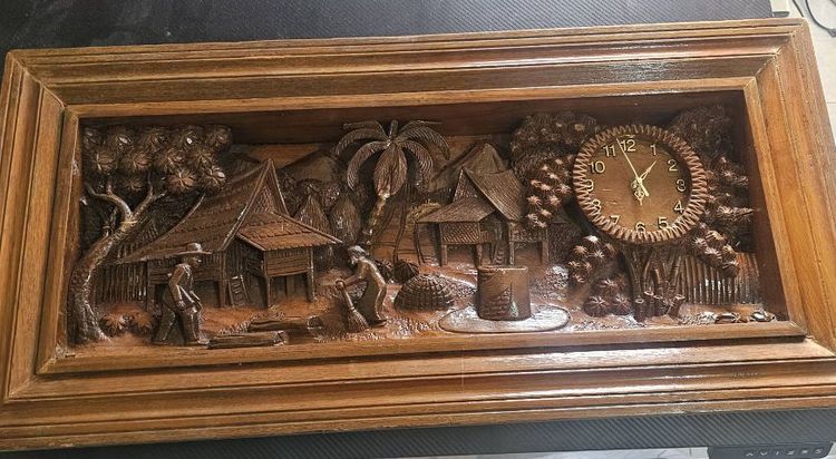 นาฬิกาไม้แกะสลัก รูปที่ 4