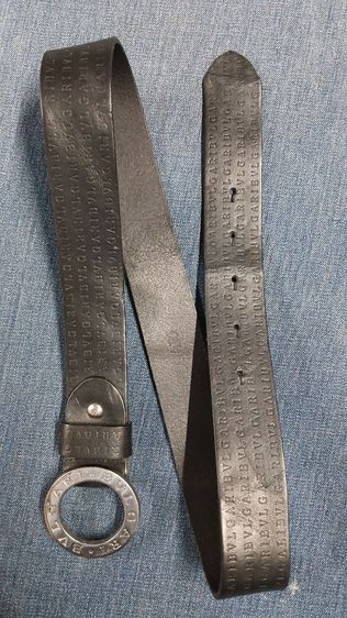 เข็มขัดหนังแท้ ตอกแบรนด์ (งานแฟชั่น) เอว 33 ถึง 37 กว้าง 1.5 ยาวรวมหัว 41.5 หนังสวย มีรอยตามใช้ รูปที่ 6