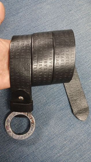 เข็มขัดหนังแท้ ตอกแบรนด์ (งานแฟชั่น) เอว 33 ถึง 37 กว้าง 1.5 ยาวรวมหัว 41.5 หนังสวย มีรอยตามใช้ รูปที่ 2