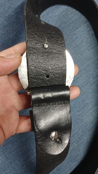 เข็มขัดหนังแท้ ตอกแบรนด์ (งานแฟชั่น) เอว 33 ถึง 37 กว้าง 1.5 ยาวรวมหัว 41.5 หนังสวย มีรอยตามใช้ รูปที่ 9