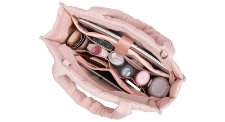 กระเป๋า Puffy Westbronco สีชมพู และสัดำ   Plus size รูปที่ 9