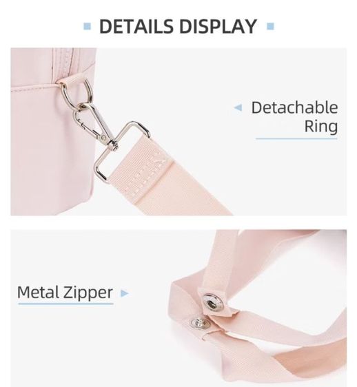 กระเป๋าPuffy ถือ  หรือสะพายสายยาว สีม่วงพาสเทล รูปที่ 8