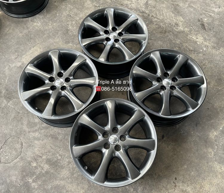 ✨ล้อแม็ก 5รู100✨Toyota Wish ขอบ 17 สีเทากัน💖สวยกริ๊บ💖 รูปที่ 6