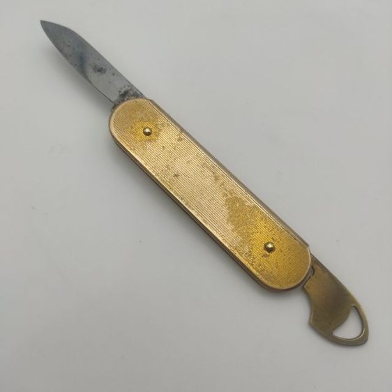 มีดพับ เก่าวินเทจ งาน Pat pend usa ทองชุบ ใบมีด 1.5 นิ้ว รูปที่ 4