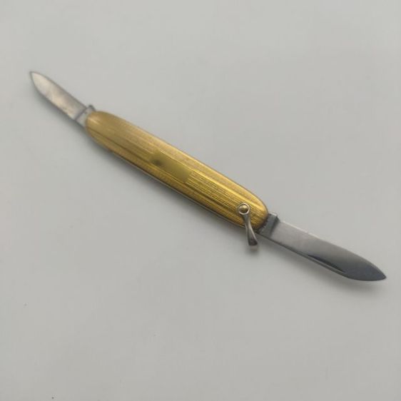 มีดพับ เก่าวินเทจ งาน colonial from RI usa ทองชุบ ใบมีด1นิัว กับ 1.5 นิ้ว