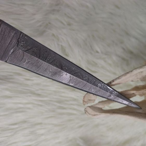 มีดใบตาย เดกเกอร์ Damascus งาน สั่งทำ USA ด้ามไม้ สวย ไม่เคยผ่านการใช้ รูปที่ 11