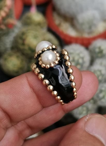 แหวน Vintage Chanel 18K Yellow Gold Pearl Beaded Cocktail Ring หายากที่สุด ราคาถูกที่สุดครับ รูปที่ 7