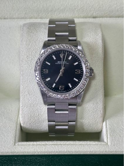 Rolex Oyster Oerpatual Boy 31mm.หน้าดำ เลข369 เซอร์วิสเรียบร้อยพร้อมใช้