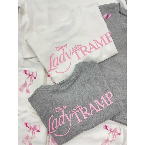 Lady  the tramp crop top  เสื้อครอปแขนสั้นสุดคิ้วท์ สุดฮิตสไตล์เกาหลี  สีเทา รูปที่ 4