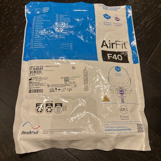 Resmed Airfit F40 CPAP mask รูปที่ 6