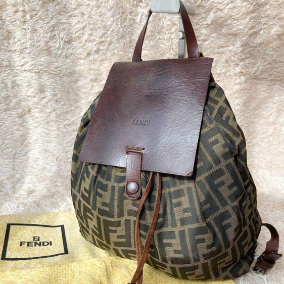 ไม่ระบุ น้ำตาล ผ้า fendi vintage backpack สภาพสวย