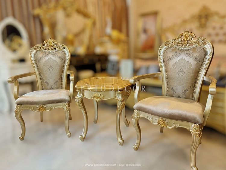 SABRINA Classic Coffee Set ชุดโต๊ะน้ำชาสไตล์หลุยส์ รุ่น ซาบริน่า รูปที่ 2