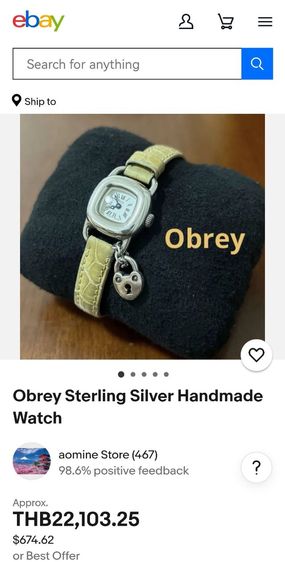 นาฬิกา Vintage Obrey Paris Sterling Silver เคลือบทอง ระบบ Quartz ใครสะสมแนวนี้จัดไปครับ ราคาแบ่งปัน รูปที่ 15
