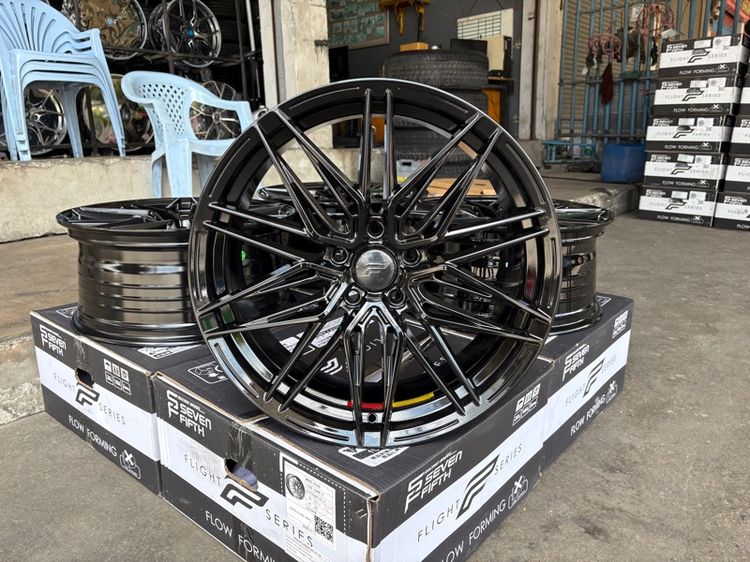 ล้อแม็กมือ1 ขอบ19 FS05 5รู114 กว้าง8.5 ออฟ35 สีดำเงา ล้อเบา FLOW FORMING งานSEVENFIFTH งานสวยมากๆ รูปที่ 4