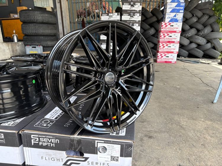 ล้อแม็กมือ1 ขอบ19 FS05 5รู114 กว้าง8.5 ออฟ35 สีดำเงา ล้อเบา FLOW FORMING งานSEVENFIFTH งานสวยมากๆ รูปที่ 6