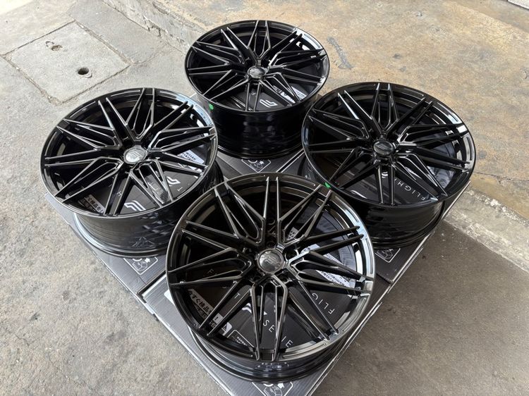 ล้อแม็กมือ1 ขอบ19 FS05 5รู114 กว้าง8.5 ออฟ35 สีดำเงา ล้อเบา FLOW FORMING งานSEVENFIFTH งานสวยมากๆ รูปที่ 2