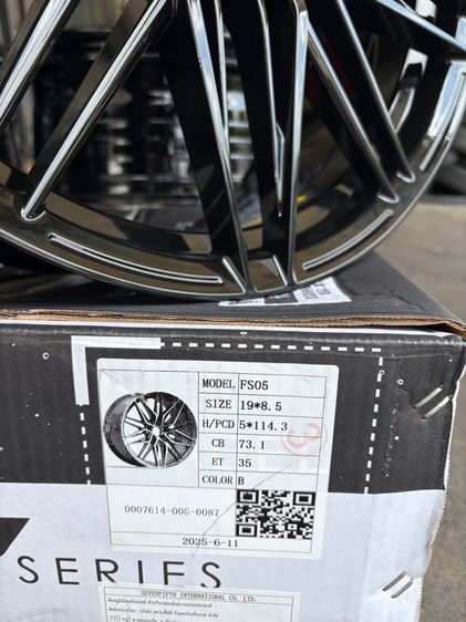 ล้อแม็กมือ1 ขอบ19 FS05 5รู114 กว้าง8.5 ออฟ35 สีดำเงา ล้อเบา FLOW FORMING งานSEVENFIFTH งานสวยมากๆ รูปที่ 7
