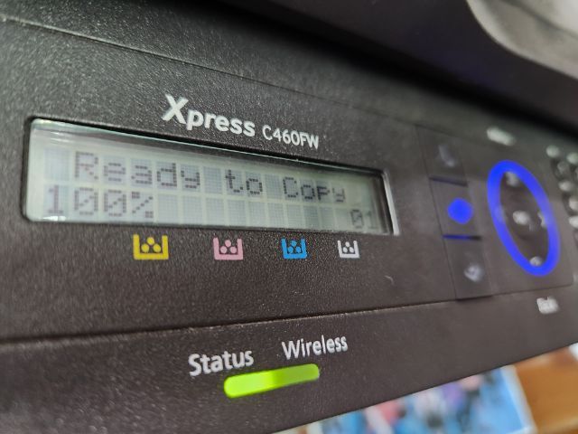 ขายเหมางานช่างเครื่องปริ้นท์ซัมซุง c460fw อาการเปิดติดไม่ดูดกระดาษ หมึกหมด cannon ขึ้น p02 เป็นอะไหล่ตามสภาพ แถมหมึกสึเหลือง รูปที่ 7